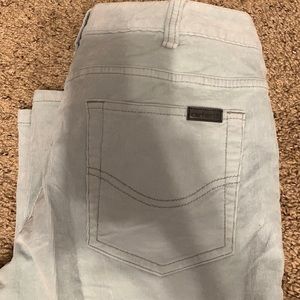 Mint Green Corduroy Straight legged pants